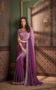 Lavender Crepe Designer Saree