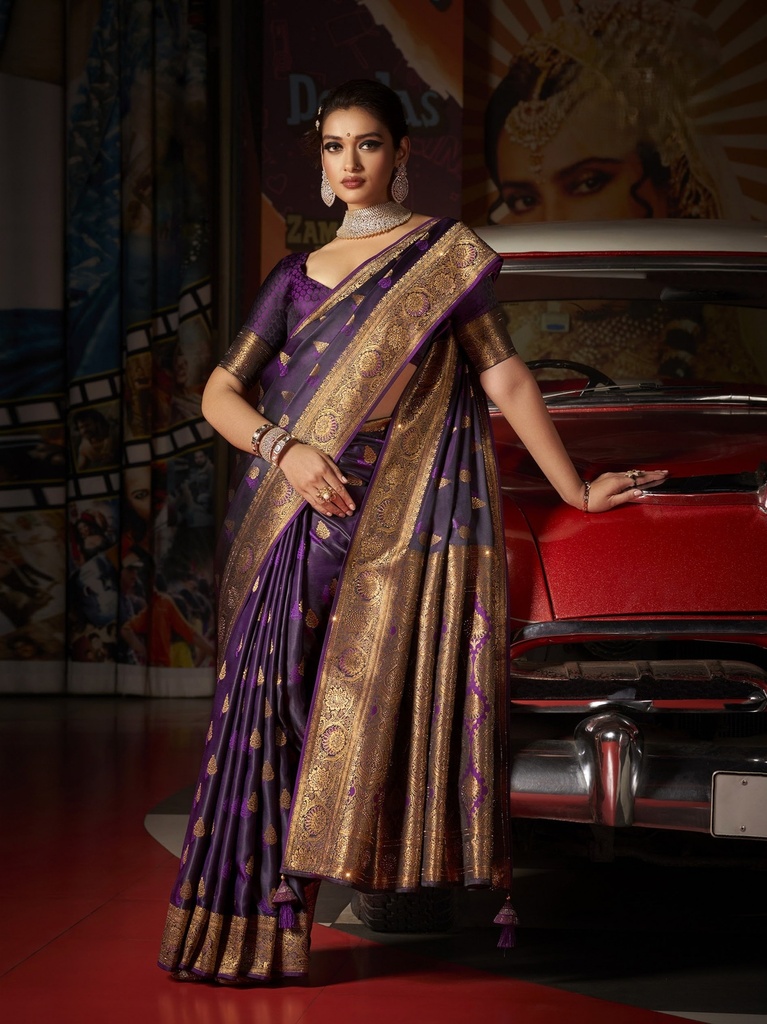 The Purple Panache Silk Saree 